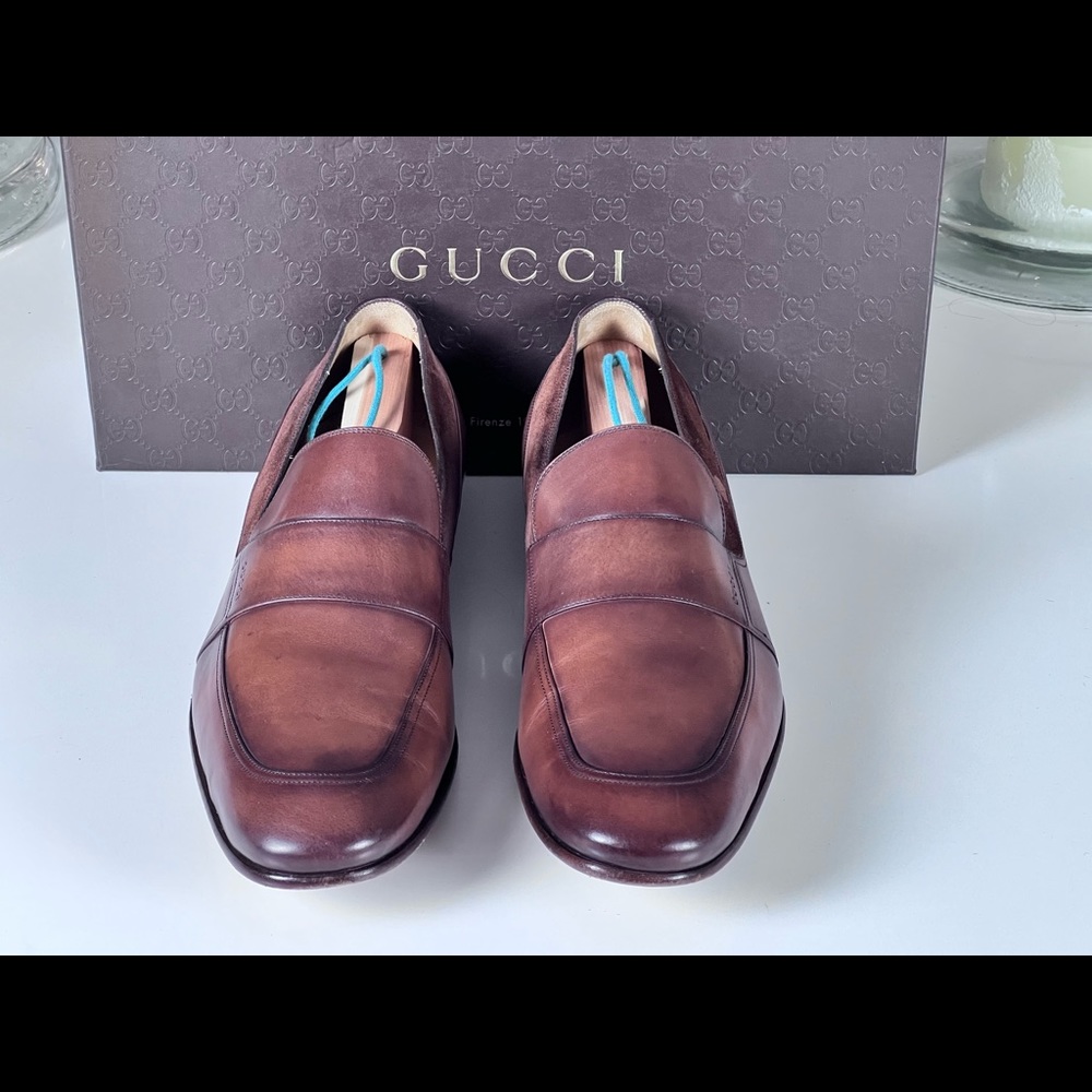 Gucci New Oak Brown dress loafer/slip on